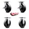Service Caster 8 Inch Glass Filled Nylon Caster Set with Roller Bearing 2 Brakes and 2 Rigid SCC-35S820-GFNR-SLB-2-R-2 - alternate 6
